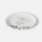 Boho Wildflower Girl Baby shower Papieren Bordje (Gekanteld)