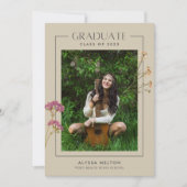 Boho Wildflower Girl High School Afstuderen (Voorkant)