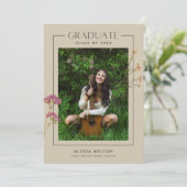 Boho Wildflower Girl High School Afstuderen (Staand voorkant)