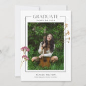 Boho Wildflower Girl High School Afstuderen (Voorkant)