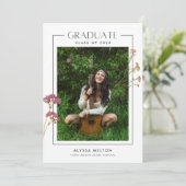 Boho Wildflower Girl High School Afstuderen (Staand voorkant)