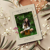 Boho Wildflower Girl High School Afstuderen