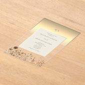 Boho Wildflower Gold Wedding Acryl Uitnodigingen (Laagn)