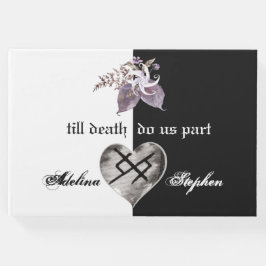 Boho Wildflower Gothic Viking Eeuwige Liefde Bruil Gastenboek