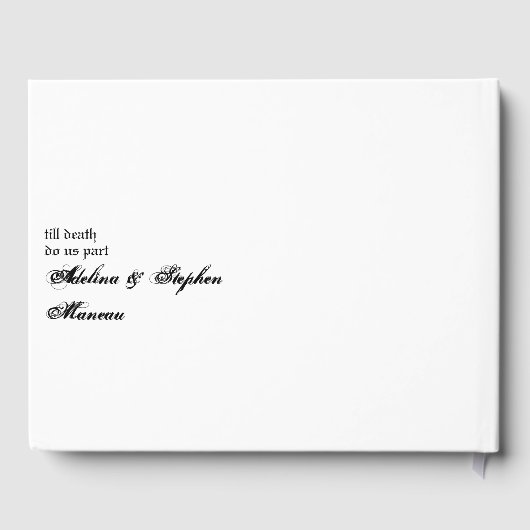 Boho Wildflower Gothic Viking Eeuwige Liefde Bruil Gastenboek (Achterkant)