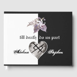Boho Wildflower Gothic Viking Eeuwige Liefde Bruil Gastenboek
