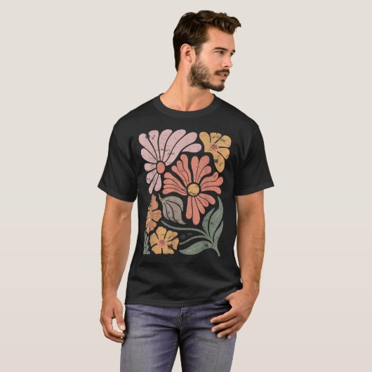  Boho Wildflower Graphic T-shirt (Voorkant volledig)