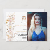 Boho Wildflower Grass Verpleegster Meisje Afstudee Kaart (Voorkant)