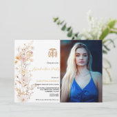 Boho Wildflower Grass Verpleegster Meisje Afstudee Kaart (Staand voorkant)