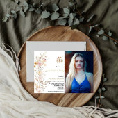 Boho Wildflower Grass Verpleegster Meisje Afstudee Kaart