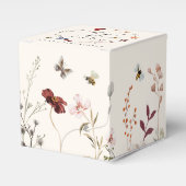 Boho Wildflower Groen Baby shower Favor Box Bedankdoosjes (Voorkant Zijde)