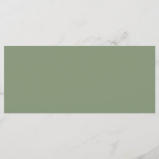 Boho wildflower groene bruiloft menu (Achterkant)