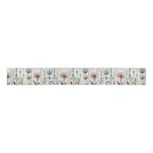 Boho Wildflower Grosgrain Lint (Voorkant)