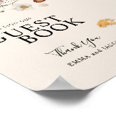 Boho Wildflower Guest Book Wedding Sign Poster (Hoek)