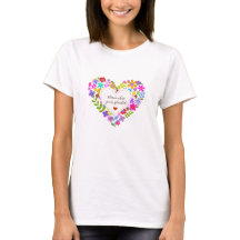 Boho Wildflower Hart T-shirt