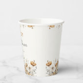 Boho Wildflower Herfst Baby shower Papieren bekers (Links)