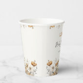 Boho Wildflower Herfst Baby shower Papieren bekers (Rechts)