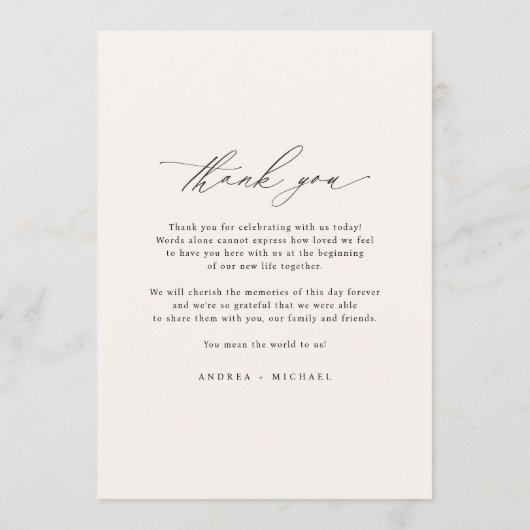 Boho Wildflower herfst bruiloft Menu (Achterkant)