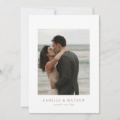 Boho Wildflower Herfst foto bruiloft uitnodiging (Achterkant)