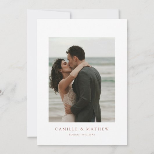 Boho Wildflower Herfst foto bruiloft uitnodiging (Achterkant)