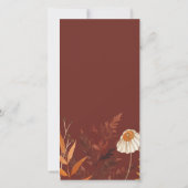 Boho Wildflower herfst herfst bruiloft foto (Achterkant)