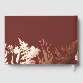 Boho Wildflower Herfst Herfst Huwelijk Echte Folie Gastenboek (Achterkant)