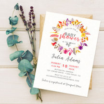 Boho Wildflower Herfst Krans Foliage Baby shower