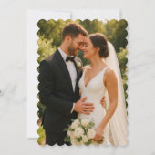 Boho Wildflower Herfst Krans Foliage Wedding Kaart (Achterkant)