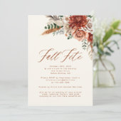 Boho Wildflower Herfstfeest Viering Kaart (Staand voorkant)