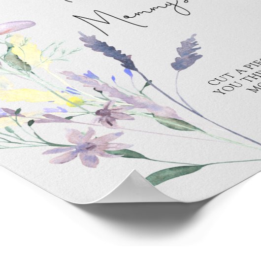 Boho Wildflower - Hoe groot is het mams buikspel? Poster