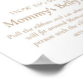 Boho Wildflower Hoe groot is mama's buikteken Poster (Hoek)