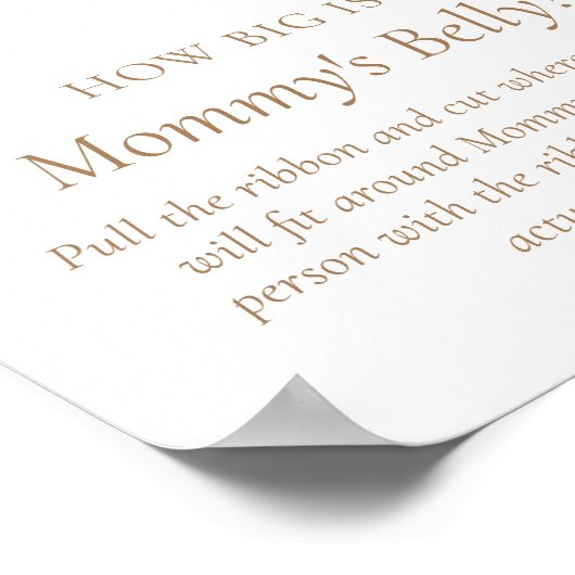 Boho Wildflower Hoe groot is mama's buikteken Poster (Hoek)