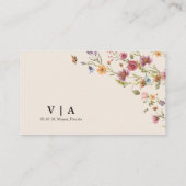 Boho Wildflower Honeymoon Wish Enclosure Kaart (Achterkant)