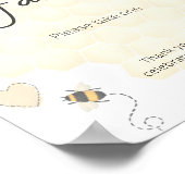 Boho Wildflower Honing Baby shower Favors Poster (Hoek)