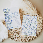 Boho Wildflower iets blauw ik doe Vrijgezellenfees Kaart