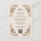  Boho Wildflower Informatiekaartje (Voorkant)