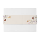 Boho Wildflower Invitation Belly Band Uitnodigingen Wikkel (Achterkant Voorbeeld)