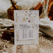 Boho Wildflower Invitation Belly Band Uitnodigingen Wikkel