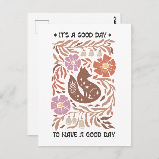 Boho Wildflower It's A Good Day To Have A Good Day Briefkaart (Voorkant / Achterkant)