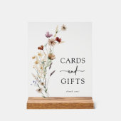 Boho Wildflower Kaarten Acryl teken Acryl Bord (Voorkant)