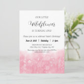 Boho Wildflower Kids Verjaardag Nodig Waterverf ui Kaart (Staand voorkant)