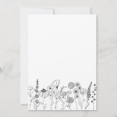 Boho Wildflower Kids Verjaardag Nodig Waterverf ui Kaart (Achterkant)