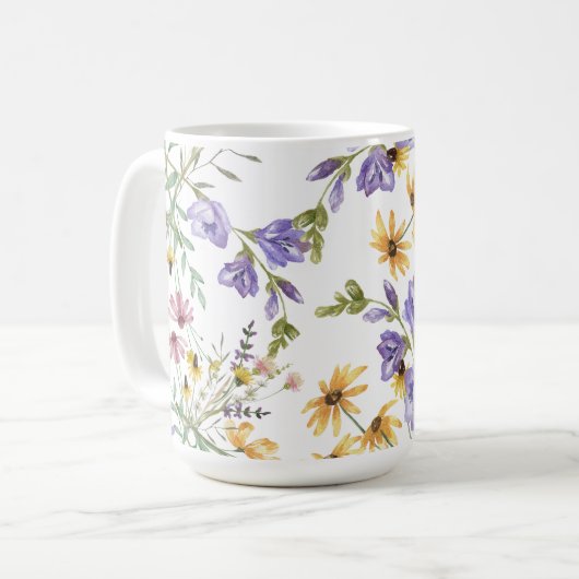 Boho Wildflower Koffiemok (Voorkant links)