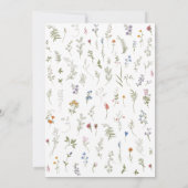 Boho Wildflower krans bruiloft uitnodiging (Achterkant)