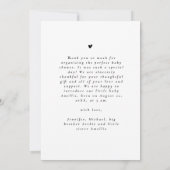 Boho Wildflower Krans Foto Collage Baby shower Bedankkaart (Achterkant)