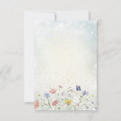 Boho Wildflower Landelijke Groene Trouw RSVP Kaart (Achterkant)