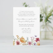 Boho Wildflower Lange afstand Cadeau Aanvraag Informatiekaartje (Staand voorkant)