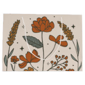 Boho Wildflower Large Gift Bag Groot Cadeauzakje (Achterkant)