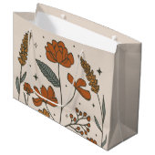 Boho Wildflower Large Gift Bag Groot Cadeauzakje (Voorkant Gekanteld)