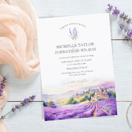 Boho Wildflower Lavendel Paarse Violet Bloemen Kaart